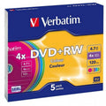 DVD-RW Verbatim 5 Unités Multicouleur 4,7 GB 4x