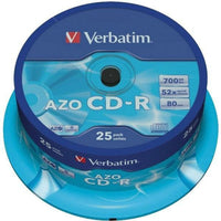 CD-R Verbatim AZO Crystal 25 Units 700 MB 52x