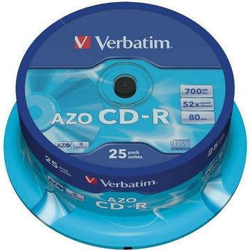 CD-R Verbatim AZO Crystal 25 kosov 700 MB 52x