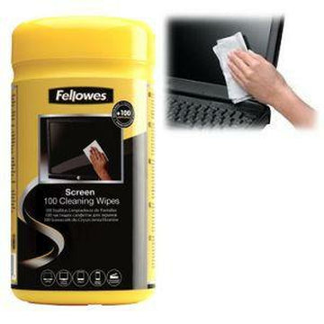Cleaning Wipe Fellowes Dispenser Screen 100 Pieces