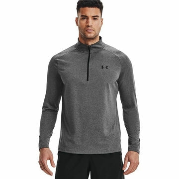 Moška Majica z Dolgimi Rokavi Under Armour Tech™ ½ Zip Temno siva