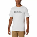 Kurzärmliges Sport T-Shirt Columbia Basic Logo Weiß