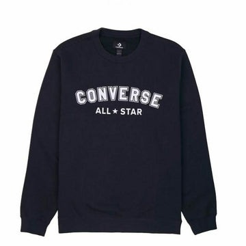 Herren Sweater ohne Kapuze Converse Classic Fit All Star Single Screen Schwarz