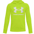 Children’s Hoodie Under Armour Rival Big Logo 1 Lime green