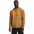 Herren Sweater mit Kapuze Under Armour Rival Big Logo Ocker