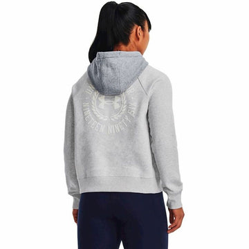 Sweat à capuche homme Under Armour Rival Fleece CB Gris