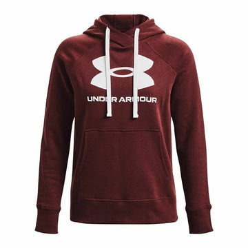 Sweat à capuche femme Under Armour Rival Fleece Bordeaux