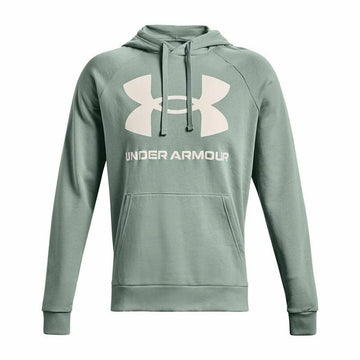 Sweat à capuche homme Under Armour Rival Big Logo Vert