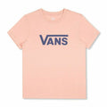 Women’s Short Sleeve T-Shirt Vans Drop V SS Crew-B W Peach Salmon