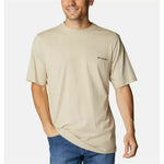 Men’s Short Sleeve T-Shirt Columbia Csc Basic Logo™ Light brown Moutain