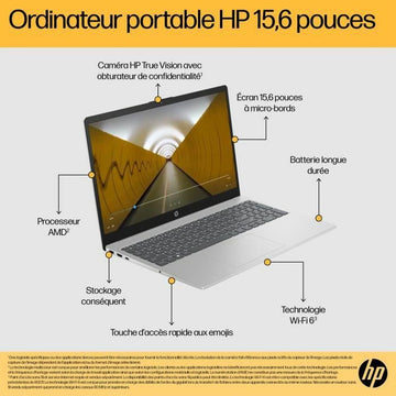 Ordinateur Portable HP FC0071NF 15,6" ryzen 5-7520u 16 GB RAM 512 GB Azerty Français