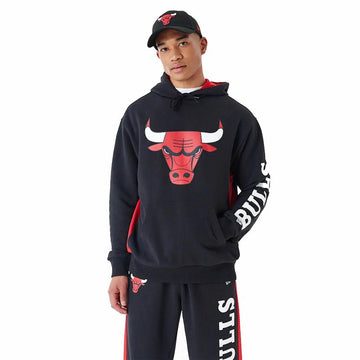 Herren Sweater mit Kapuze New Era Chicago Bulls NBA Schwarz