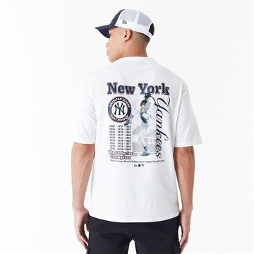 Men’s Short Sleeve T-Shirt New Era MLB PLAYER GRPHC OS TEE NEYYAN 60435538 White (L)