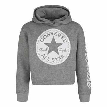 Sweat à capuche unisex Converse Chuck Patch Crop G Gris foncé