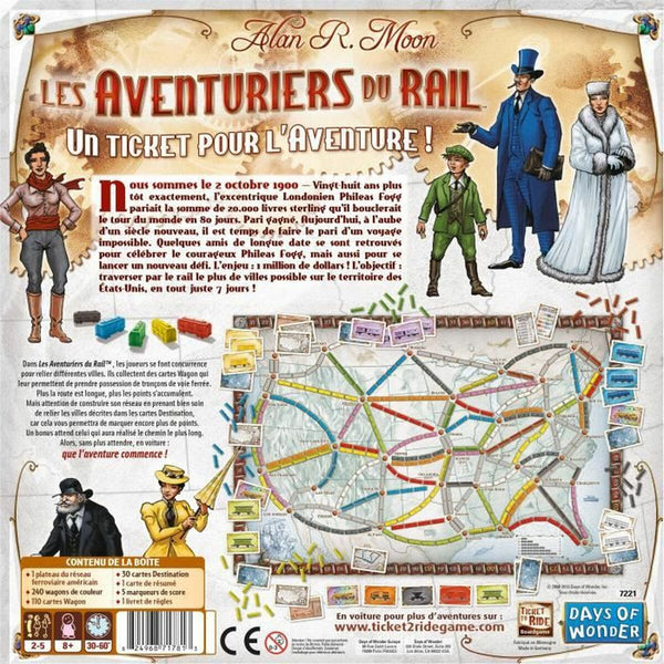 Tischspiel Asmodee The Adventurers of Rail USA (FR)