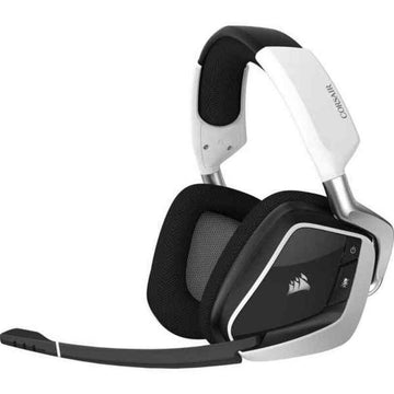 Bluetooth Kopfhörer mit Mikrofon Corsair VOID RGB ELITE Wireless Weiß Schwarz/Weiß