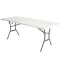 Table Klapptisch Lifetime Weiß 185 x 74 x 76 cm Stahl Kunststoff