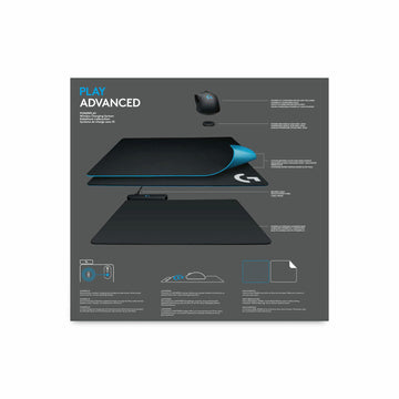 Tapis Antidérapant Logitech 943-000110 Noir Chargeur