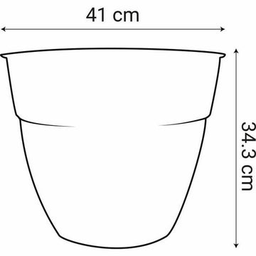 Pot EDA Vert Ø 41 cm Plastique Rond Moderne