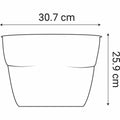 Blumentopf EDA 77,3 x 30,7 x 25,9 cm Anthrazit Dunkelgrau Kunststoff Oval Moderne