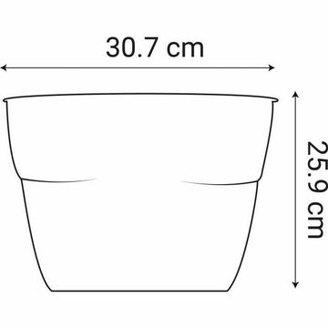 Pot EDA Vert Ø 30 cm Plastique Ovale Moderne