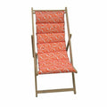 Chaise longue Jardin Prive Wave Orange Toile Bois de hêtre (106 x 55 x 95 cm)