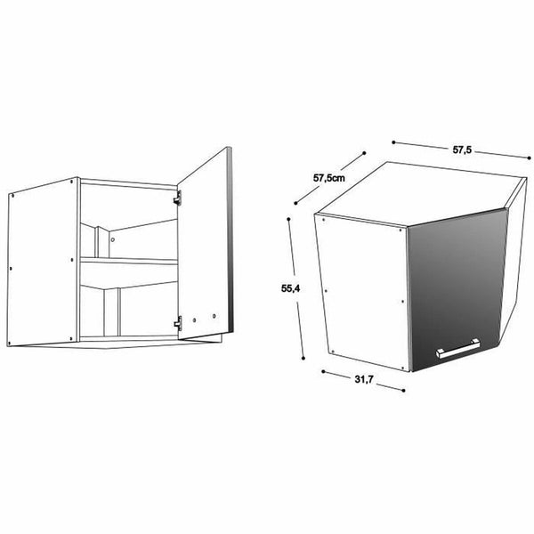 Kitchen furniture START White 57,5 x 57,5 x 55,4 cm