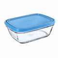 Boîte à repas rectangulaire avec couvercle Duralex Freshbox Bleu 1,7 L