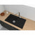 Sink Stradour 78 x 43,5 cm Matte back Black