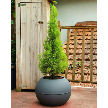 Plant pot Riviera 814276 Grey Circular Ball Ø 40 cm