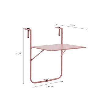 Table Piable 60 x 78 x 86-101 cm Acier