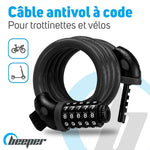 Cable with padlock Beeper ME129-12 Black