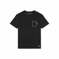 Herren Kurzarm-T-Shirt Picture Deelwi Schwarz