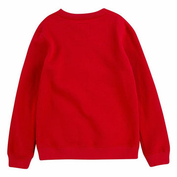 Jungen Sweater ohne Kapuze Levi's Batwing Crewneck  Rot