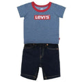 Ensemble de Sport pour Bébé Levi's STRETCH DENIM SHORT Bleu