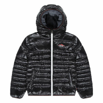 Children's Sports Jacket Levi's Sherpa Lined Mdwt Puffer J Black