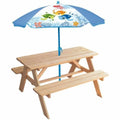 Table de pique-nique Fun House Marron Parasol (125 x ø 100 cm)