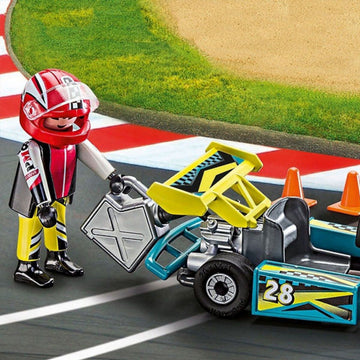 Playset City Action Go Kart Playmobil 9322 - Action - Karting Pilot Case (29 pcs)
