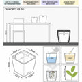 Pot auto-arrosant Lechuza 50 x 50 x 46,5 cm Plastique