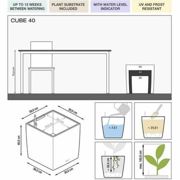 Self-watering flowerpot Lechuza Brown 40 x 40 cm polypropylene Plastic