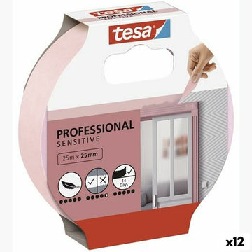 Ruban adhésif TESA Professional Sensitive Peintre Rose 12 Unités 25 mm x 50 m