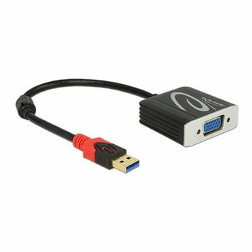 Adapter USB 3.0 v VGA DELOCK 62738 20 cm Črna