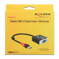 Adapter USB 3.0 v VGA DELOCK 62738 20 cm Črna