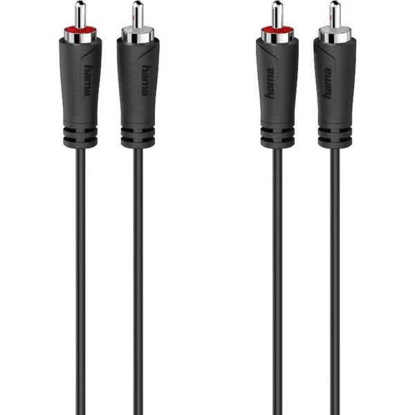 2 x RCA Cable Hama 00205258 3 m Black