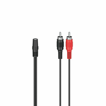 Audio konektor v 2 RCA kabel Hama 00205186 Črna 10 cm