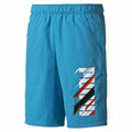 Short de Sport pour Enfants Puma Graphic Woven Bleu