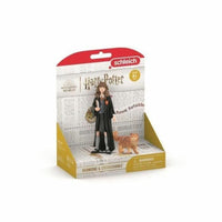 Ensemble de Figurines Harry Potter Hermione & Crookshanks