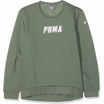 Kinder-Sweatshirt Puma Style Weiß Olive