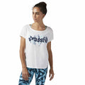 Women’s Short Sleeve T-Shirt Reebok Floral Easy Crossfit White