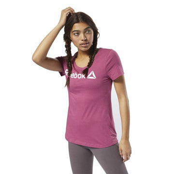 T-shirt à manches courtes femme Reebok Linear Rose chaud